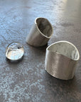 Captured Enhydro Quartz Parabola Ring