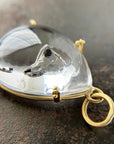 enhydro quartz teardrop pendant in 18k gold