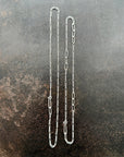 montana agate necklace with silver figaro chain