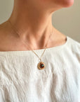 Captured Fire Opal Charm