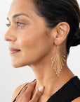 Fringe Feather Earrings