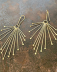 fringe earrings, 18k gold earrings, 18k gold jewelry, gold jewelry, hilary finck jewelry, handmade jewelry, statement jewelry, luxury jewelry.