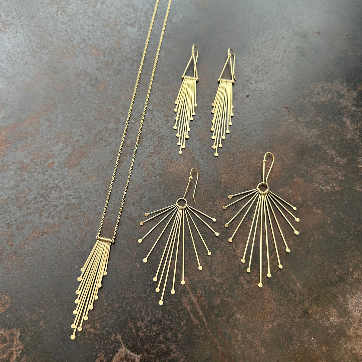 Hand Hammered Fringe Necklace
