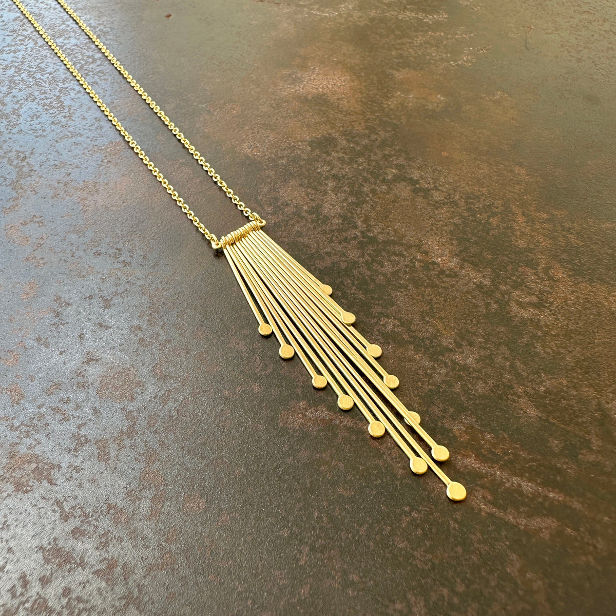 Hand Hammered Fringe Necklace