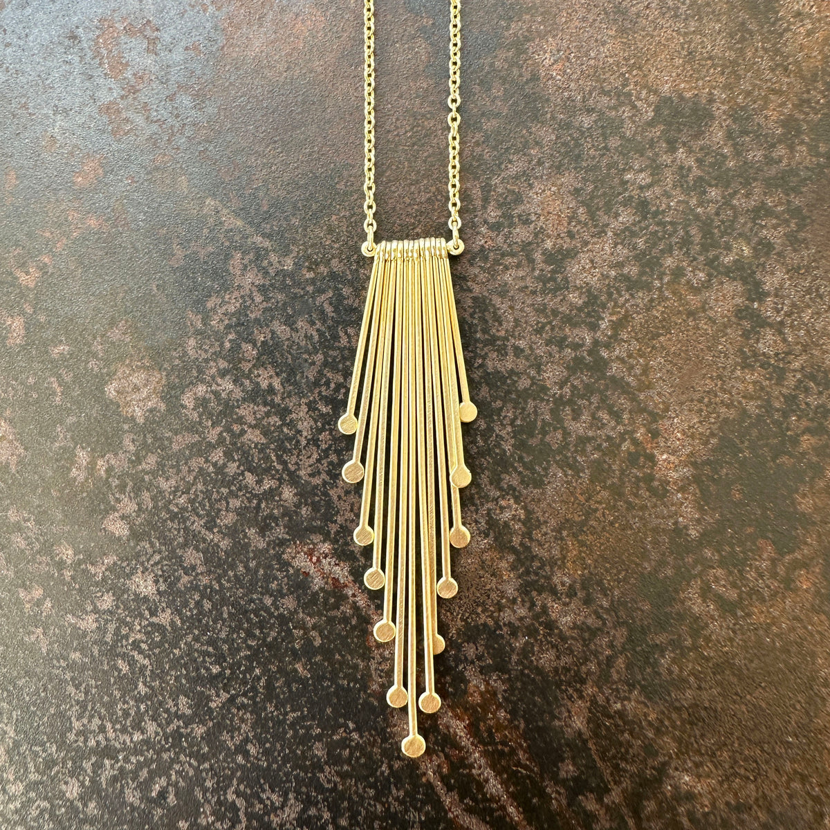 Hand Hammered Fringe Necklace
