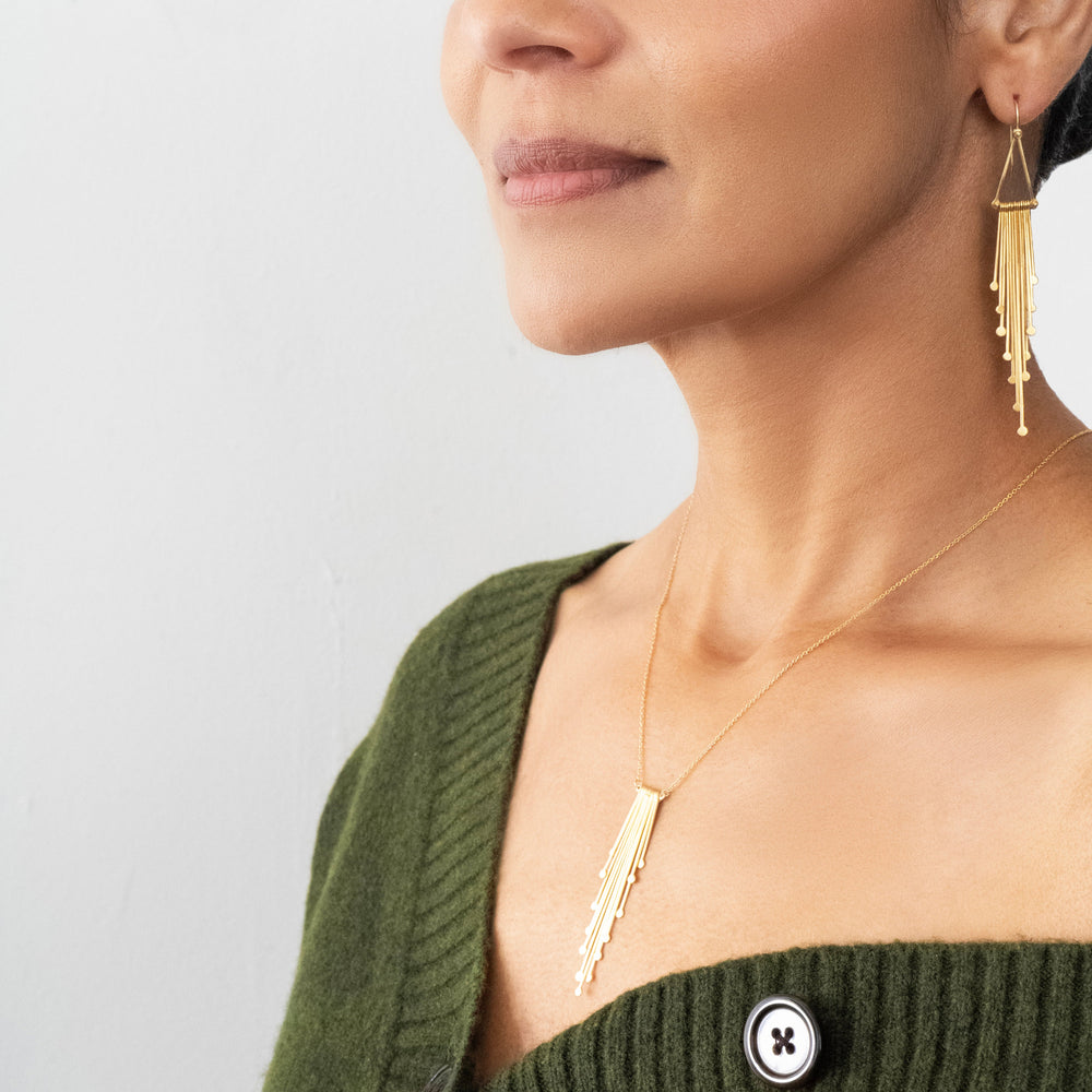 Fringe Chandelier Earrings