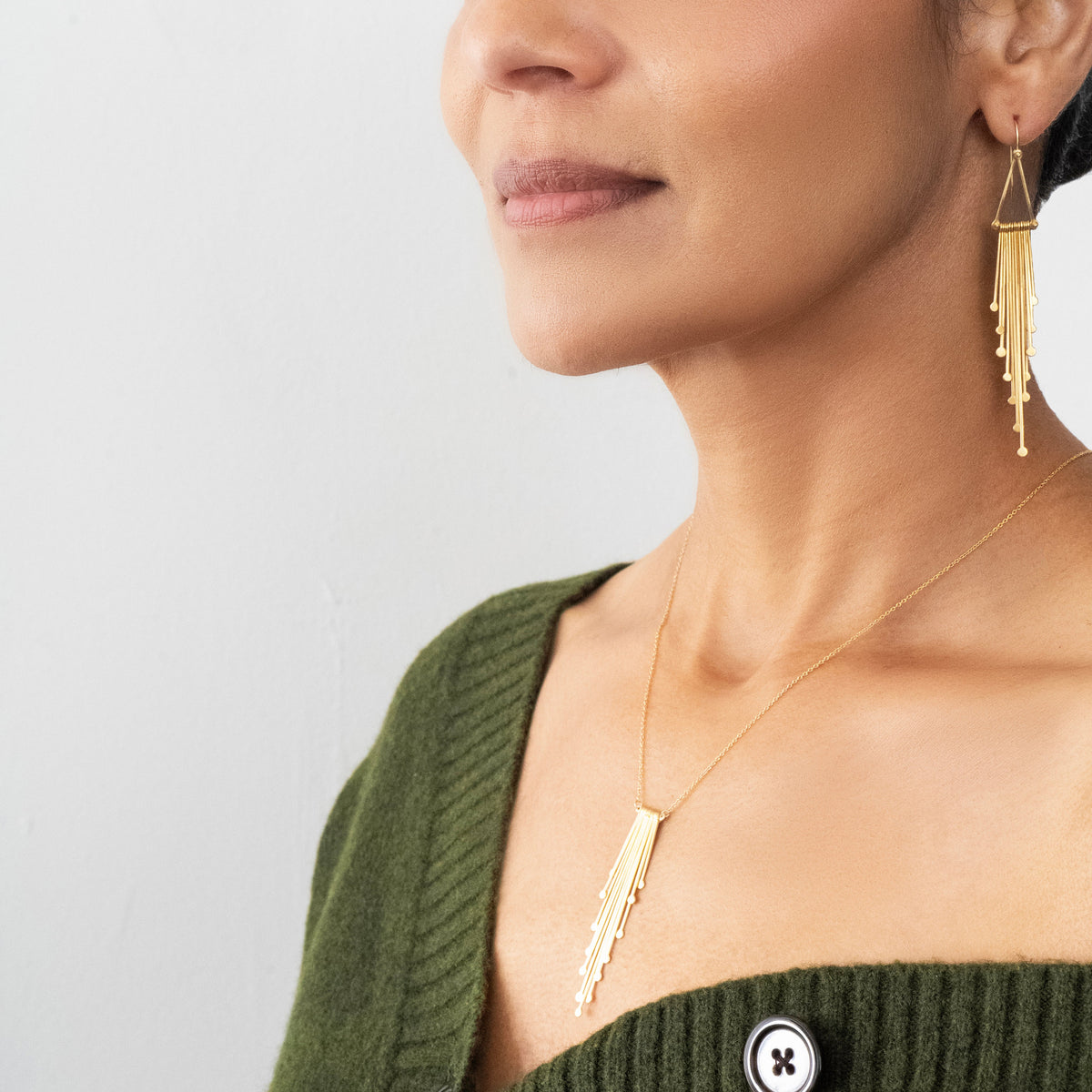 Hand Hammered Fringe Necklace