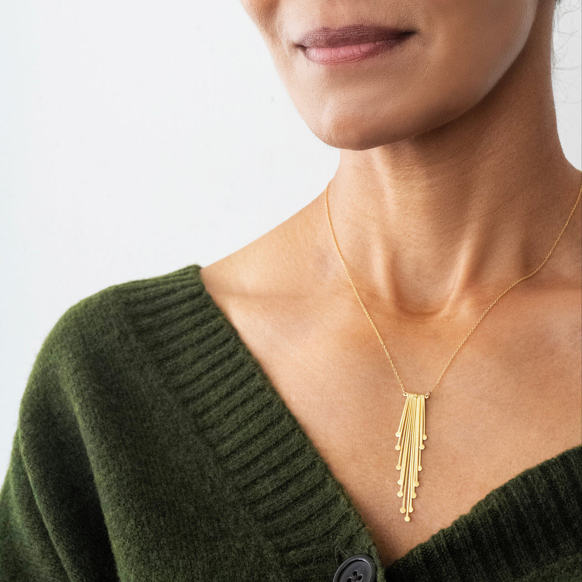 Hand Hammered Fringe Necklace