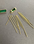 Captured Green Tourmaline and Fringe Deco Earrings