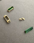 Captured Green Tourmaline and Fringe Deco Earrings