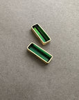 Captured Green Tourmaline and Fringe Deco Earrings