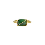 Captured Green Tourmaline Ring