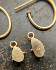 Golden Hoops with Blue & Green Boulder Opals | Captured ® in 14k gold 