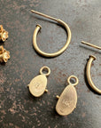 Golden Hoops with Blue & Green Boulder Opals | Captured ® in 14k gold 