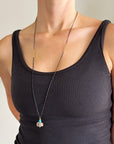 Iron Quartz & Turquoise Pendant