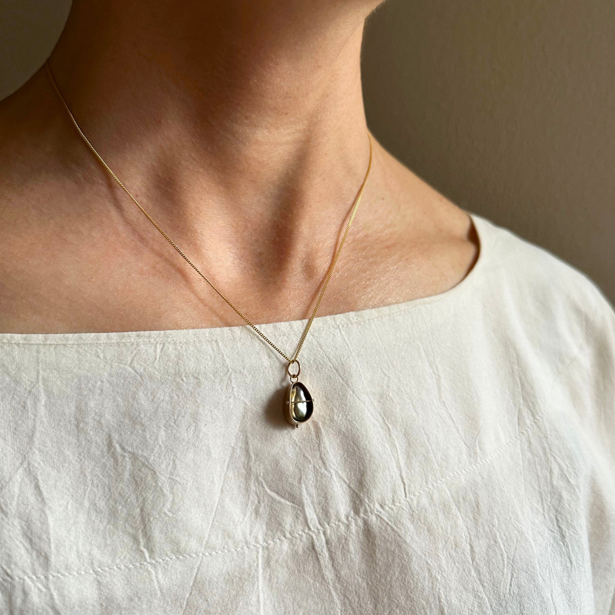 Captured Tahitian Keshi Pearl Charm