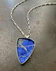 Captured Rough Lapis Shield Necklace