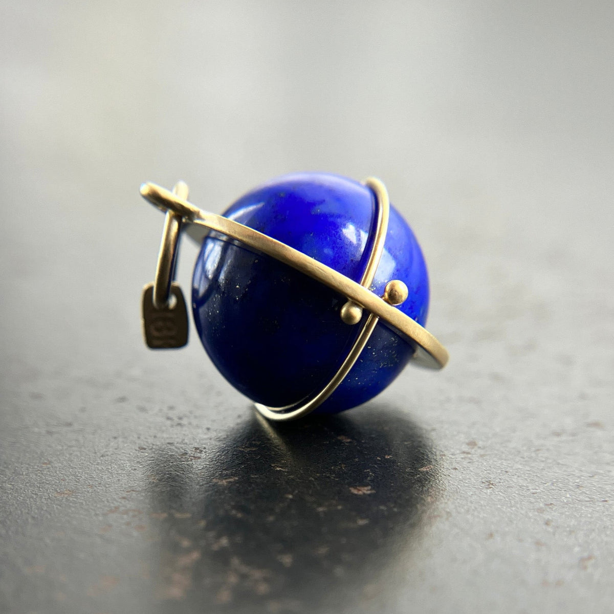 lapis lazuli, lapis orb, lapis necklace, lapis charm, lapis pendant, 18k gold, 18k gold pendant, fine jewelry