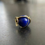 lapis lazuli, lapis orb, lapis necklace, lapis charm, lapis pendant, 18k gold, 18k gold pendant, fine jewelry