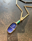 Captured Persian Turquoise & Lapis Pendant