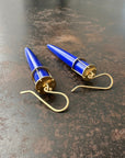 lapis lazuli, lapis earrings, 18k gold earrings, torpedos, blue earrings, something blue