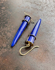 lapis lazuli, lapis earrings, 18k gold earrings, torpedos, blue earrings, something blue
