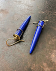 lapis lazuli, lapis earrings, 18k gold earrings, torpedos, blue earrings, something blue