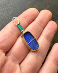 Captured Persian Turquoise & Lapis Pendant