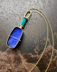 Captured Persian Turquoise & Lapis Pendant
