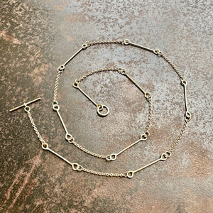 Hammered Link and Cable Chain