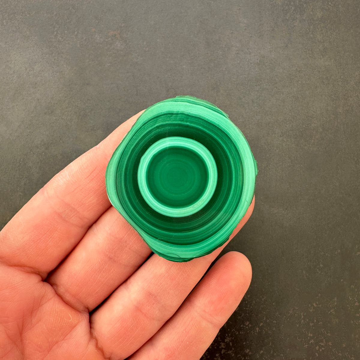 Round Malachite Slab