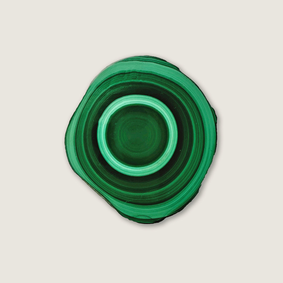 Round Malachite Slab