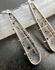 montana agate drop earrings in a silver setting