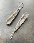 montana agate drop earrings in a silver setting