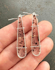 montana agate drop earrings in a silver setting
