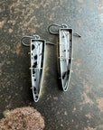 montana agate, 18k gold silver bimetal, one of a kind, hilary finck jewelry, earrings