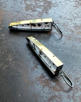 montana agate, 18k gold silver bimetal, one of a kind, hilary finck jewelry, earrings