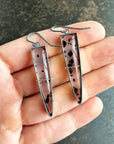 montana agate, 18k gold silver bimetal, one of a kind, hilary finck jewelry, earrings