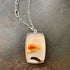 montana agate necklace with silver figaro chain
