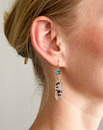 Captured® Turquoise and Montana Agate Drop Earrings