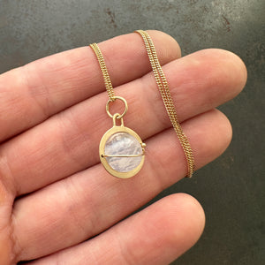 Captured Moonstone Orb Necklace