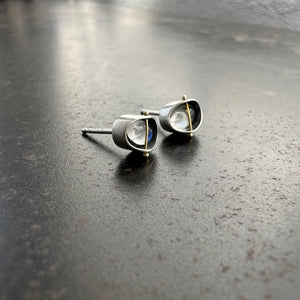 Captured Moonstone Oval Studs