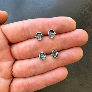 Captured Moonstone Oval Studs