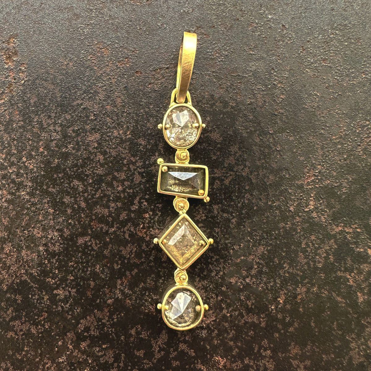 Salt & Pepper Diamond Pendant