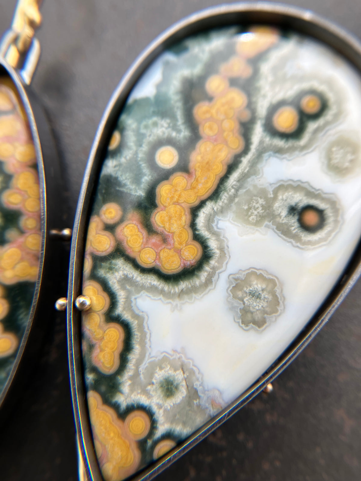 Captured® Teardrop Ocean Jasper Statement Earrings