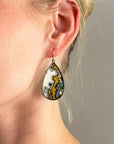 Captured® Teardrop Ocean Jasper Statement Earrings