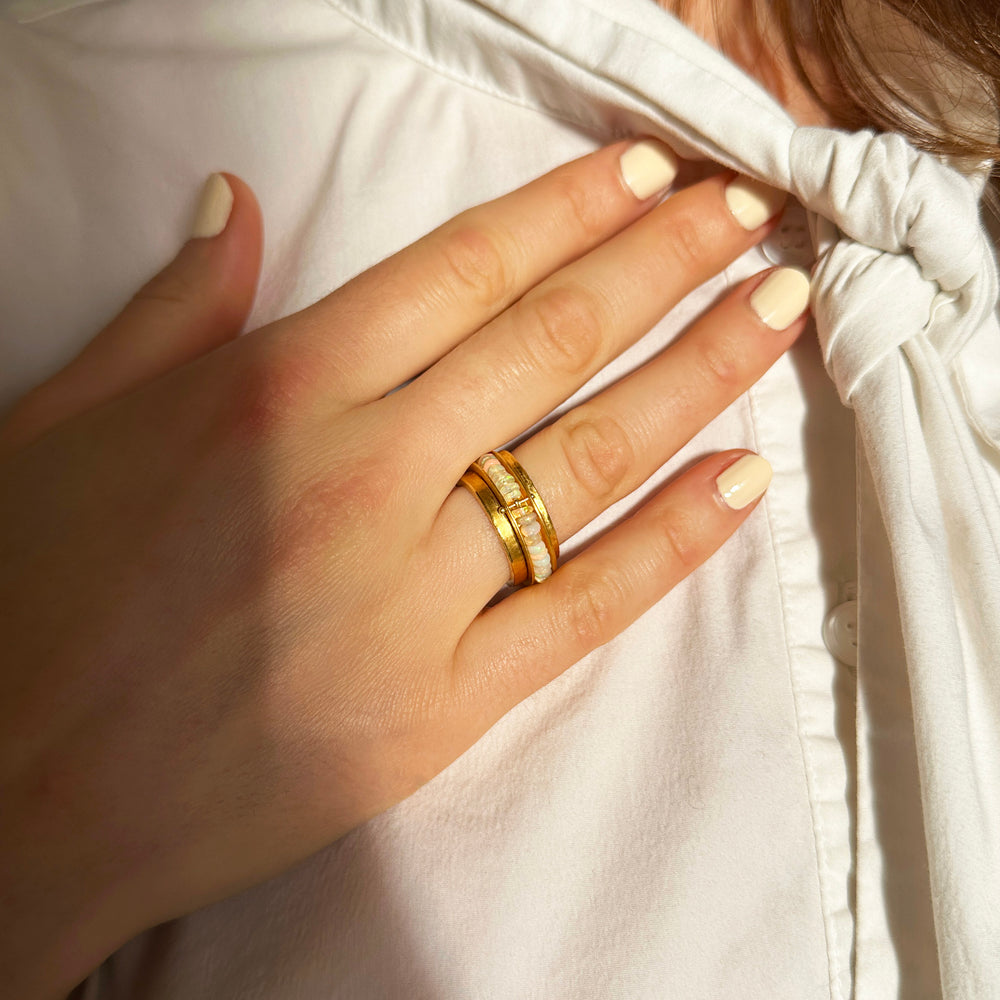 Opal Channel Ring