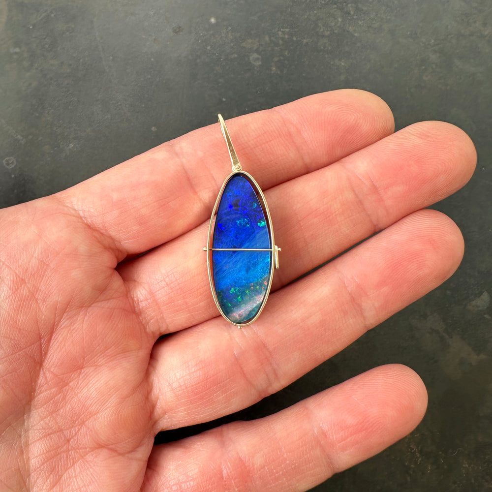 Captured Aurora Opal Pendant