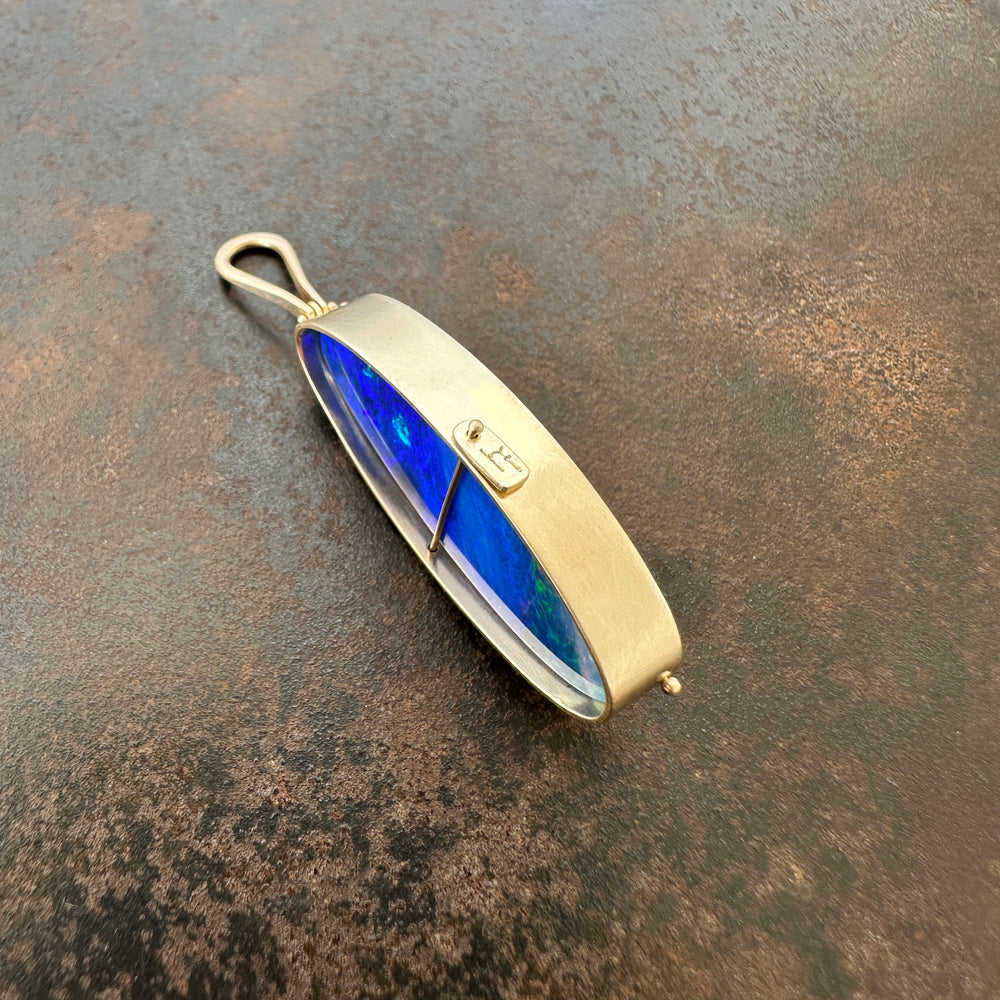 Captured Aurora Opal Pendant