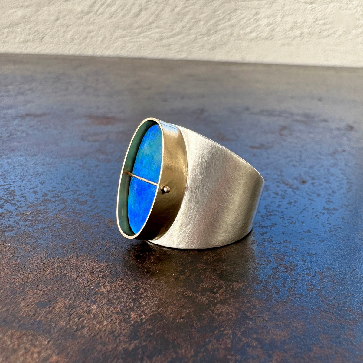 Captured Oval Opal Ring